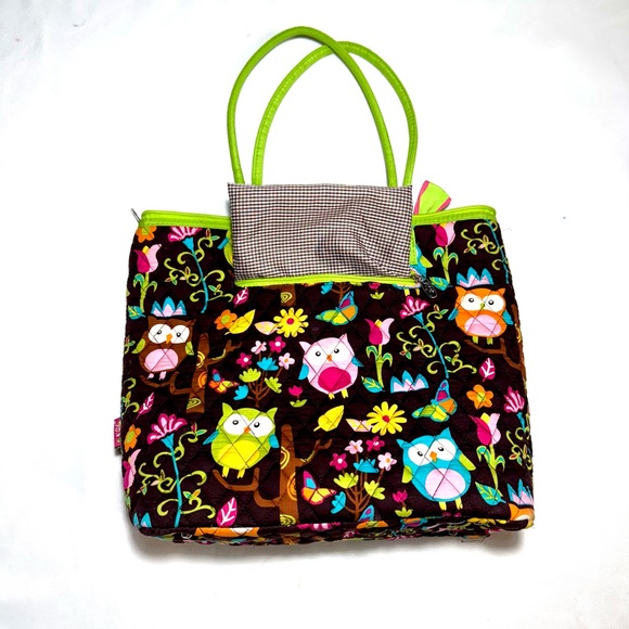 Colorful Owl Print Tote Bag - Picture 5 of 15